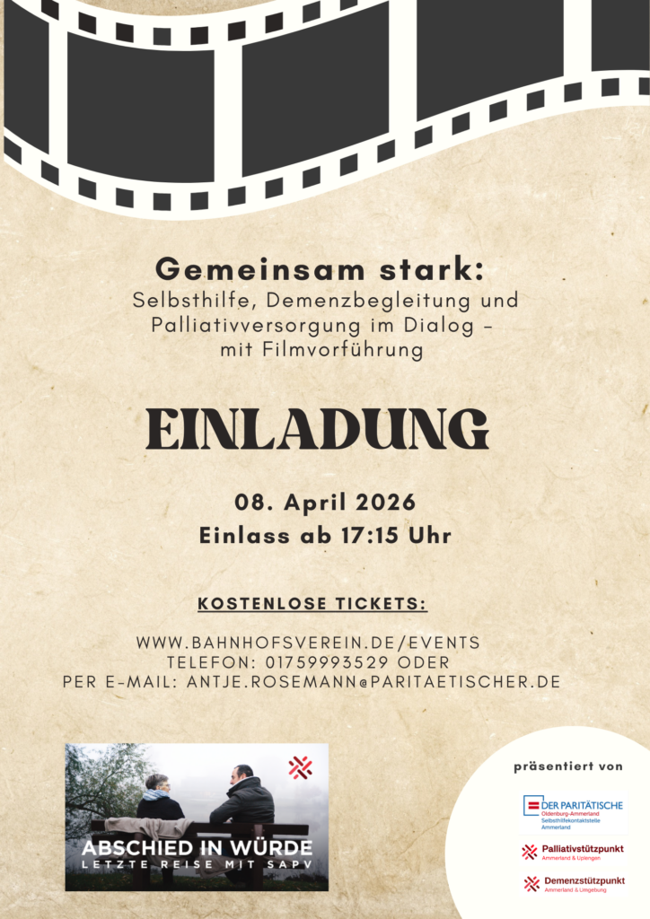 Gemeinsam stark: Selbsthilfe, Demenzbegleitung und Palliativversorgung im Dialog –  „Abschied in Würde“